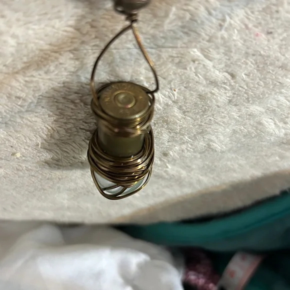 Steampunk Style Copper & Brass Necklace With Glass Ball Original One of a Kind - Picture 5 of 5